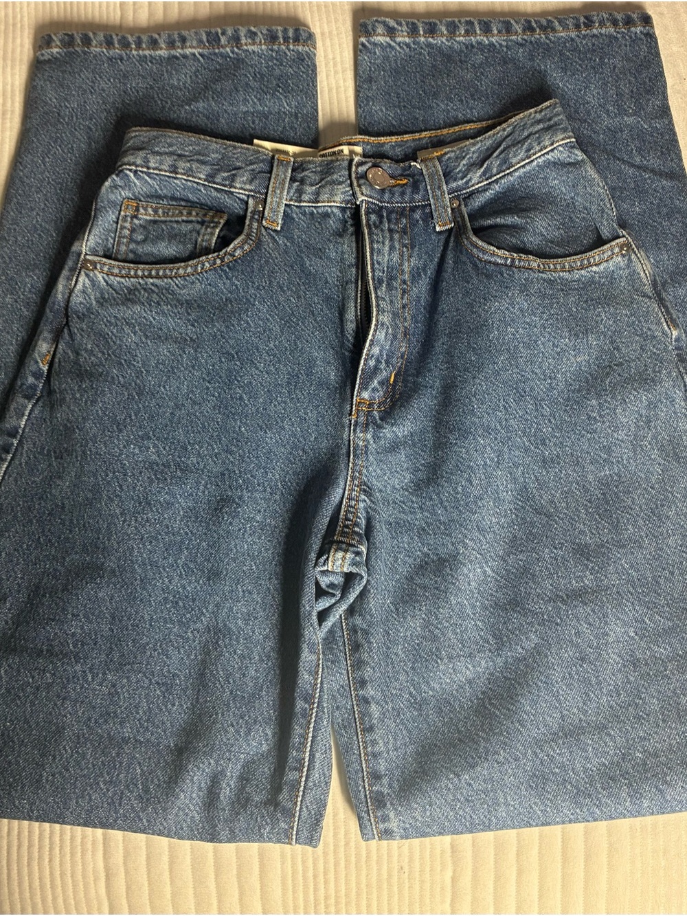 Cotton On Women's Straight Leg Blue Denim Jeans